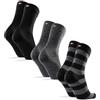 DANISH ENDURANCE Calzini in Lana Merino, 3 o 5 Paia, Multicolore (1 x Nero, 1 x Nero/Strisce Grigie, 1 x Nero/Pois Grigi), 43-47