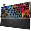 SteelSeries APEX PRO TKL Wireless Gen 3 - Interruttori magnetici analogici OmniPoint 3.0, Preimpostazioni automatiche QuickSet (Rapid Trigger, Rapid Tap/SOCD, Protection Mode),OLED,RGB,PBT,DE QWERTZ