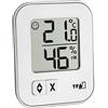 TFA Dostmann igrometro digitale Moxx, 30.5026.02, termometro intero, clima ambientale, per la casa, bianca