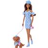 Barbie Twinning Looks Bambola e cagnolino con outfit coordinato e accessori