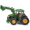 Siku 6792, Trattore John Deere 7310R con caricatore frontale, Verde, Metallo,Plastica, 1:32, Telecomandato, Guida da app tramite Bluetooth, Senza telecomando