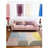 Ted Baker Westminster Piccadilly, tappeto da soggiorno in lana, colorato, naturale e fatto a mano, design retrò per soggiorno, camera da letto, crema, multicolore, 120 x 170 cm