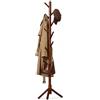 Relaxdays Appendiabiti Ingresso Modulare, 8 Ganci, 175 cm, Legno di Pino, Marrone Scuro, Ingresso & Ufficio