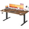 VASAGLE Scrivania Regolabile in Altezza, 180 x 80 cm, Porta USB-C