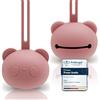 CAJA Portaciuccio in Silicone Senza BPA Scatola Igienica per Succhietti Design Panda Accessorio Neonato Regalo Nascita Bambini Viaggio Porta Succhietto Neonati Alta Qualità
