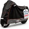 Upgrade4cars Copertura Moto Esterno Impermeabile | Garage Universale Moto Antigelo Invernale 210D Poliestere Nero | Copertura Scooter Taglia XL 275x105x125 cm