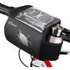 WOTOW Borsa Manubrio Bici 3L, Borsa Bici Manubrio Impermeabile con Motivi Riflettenti Touchscreen Resistente PVC Copertura Tocco Trasparente per Ciclismo su Strada All'aperto