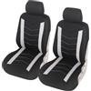 Upgrade4cars Coprisedili Auto Anteriore Universali Nero Bianco | Set Copri-Sedile Universale per Guidatore e Passeggero
