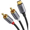 UGREEN Cavo USB C a 2 RCA Maschio con DAC Chip Tipo C a 2RCA Cable Audio