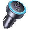 UGREEN Caricatore Auto USB C 30W PD QC 3.0 Accendisigari USB con 3 Porte