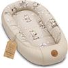 Totsy Baby Riduttore lettino neonato - 90x50 cm baby nest trasportabile per neonati nido culla pod cocoonababy babynest antisoffoco Giraffe