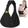 AOOWU Fascia Porta Bambino, Morbido Laterale Fascia Neonato, Fascia Porta Bebe Regolabile, Portatile Ergonomico Marsupio Neonato, per 0-36 Mesi, Capacità di Carico Massima di 25 Kg