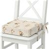 Totsy Baby Rialzo Sedia Bambini da Tavolo 32x32x8 cm - Cuscino con Cinghie Regolabili e Base Antiscivolo per Sala da Pranzo - Fodera lavabile in lavatrice a 30 gradi Giraffe