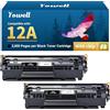 Yowell 12A Q2612A - Toner compatibile con HP 12A Q2612A per HP LaserJet 1010 1012 1015 1018 1020 1022 1022n 1022nw LaserJet M1005 M1319 M1319f LaserJet 3020 3030 3050 3052 3055 (nero, confezione da 2)