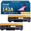 Yowell 142A W1420A Toner con Chip Compatibile per HP 142A W1420A Nero 142X W1420X per LaserJet M110w M110 MFP M140w M140 M139w M139 per HP LaserJet MFP M140w Toner (2 Nero)