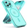 Oududianzi - Magnetica Cover per iPhone 16 Pro Max Magsafe, Blu Verde