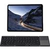 Mcbazel Tastiera Bluetooth Pieghevole Ricaricabile,Tri-Tastiera Wireless Pieghevole Portatile con Touchpad per Dispositivo Mobile, Layout US