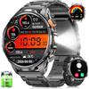 BANLVS 2026 Smartwatch Uomo Militare con 1000mAh/Luce LED, 1.91" AMOLED Orologio Smartwatch con Chiamate Bluetooth, 110+ Modalità Sportive, 5ATM, 24H Sonno/Frequenza Cardiaca/SpO2, Android iOS