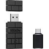 Mcbazel Adattatore USB 2 Wireless 8 Bit con Accessorio Adattatore OTG Compatibile con Switch OLED/NS Switch/PS5/PS4/PC/Raspberry Pi(Compatibile con Switch 2)