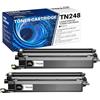 colorfly TN248 Compatibili Con Brother TN248 TN248XL TN-248XL Toner Compatibili per Brother MFC-L3740CDW MFC-L3760CDW MFC-L3740CDWE DCP-L3560CDW HL-L3240CDW MFC-L8390CDW HL-L3220CWE (2 Nero)
