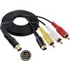 Mcbazel Cavo adattatore per TV Video Composito S-AV in oro placcato per Sega Saturn