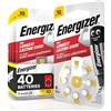 Energizer 40 Batterie Acustiche Energizer per Apparecchi Acustici Auricolari Misura 10 Giallo Senza Mercurio - 5 Confezioni da 8 Pile