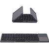 Mcbazel Tastiera Pieghevole Bluetooth 5.0 Senza Fili on Touchpad, Tastiera Portatile Senza fili Ricaricabile per PC, Tablet, Android, iPhone, Windows, Mac, iOS, iPad, Layout US