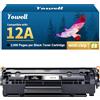 Yowell 12A Compatibile con HP 12A Q2612A Cartuccia Toner per HP LaserJet 1010 1012 1015 1018 1020 1022 1022n 1022nw M1005 M1319 M1319f 3020 3030 3050 3052 3055 (1 nero)