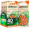 Udivita 40 Batterie per Apparecchi Acustici Misura 13 Udirmax Pile PR48 Arancioni Zinco-Aria Eco Pack - 4 Blister Ecologici da 10 Pile