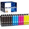 Jagute Cartucce d'inchiostro Compatibili Per XP 2200 WF 2930 per Expression Home XP 4200 XP 2205 XP 3205 XP 4205 Workforce WF-2910 WF-2930DWF WF-2950 (15 Pacchetti, Nero/Ciano/Magenta/Giallo)