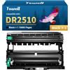 Yowell DR2510 Tamburo compatibile per Brother DR-2510 TN2510XL per Brother HL-L2400DWE HL-L2445DW DCP-L2620DW DCP-L2627DW DCP-L2660DW MFC-L2800DW MFC-L2827DW MFC-L2835DW MFC-L2860DWE, TN2510XL DR2510