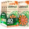 Udivita 40 Batterie per Apparecchi Acustici PR48 Misura 13 (Arancioni) Pile Udirmax Zinco-Aria 0% Mercurio 1,45V con Tecnologia Dynamic Sonar Eco Pack - 4 Blister Ecologici da 10 Pile