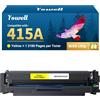 Yowell 415A Toner Giallo Compatibile per HP 415A Giallo W2032A per HP Color LaserJet Pro MFP M479fdw M479 M479dw M479fdn M479fnw e Color LaserJet Pro M454 M454dn M454dw, 1 confezione Giallo Con Chip