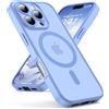 Oududianzi - Magnetica Cover per iPhone 16 Pro Magsafe Case, Viola Chiaro