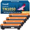 Yowell Cartuccia toner TN1050 compatibile per Brother TN-1050 TN1050 per DCP-1510 DCP-1612W DCP-1610W DCP-1512 MFC-1810 MFC-1810 HL-1110 HL-1212W HL-1112 (Nero, confezione da 4)