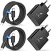 Bamkey 45W USB C Caricatore 2 Pezzi Caricabatterie per Samsung Galaxy S26 S25 S24 S23/S23 Ultra/S22/S21/S20/A73/A53/S10 con 2M Nylon Cavo, USBC Presa Carica Alimentatore Tipo C Spina Ricarica Adattatore