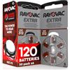 Udivita 120 Batterie per Apparecchi Acustici Rayovac Misura Extra 312 Sound Fusion Technology Zinco Aria Tensione 1,45V - 20 Blister da 6 Pile