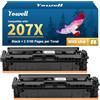 Yowell 2X 207X Nero Cartuccia Toner Compatibile per HP 207X 207A per Toner HP Color LaserJet Pro MFP M283fdw M283fdn M255dw M255nw M282nw M283 M282 M255 W2210X (2 Nero con Chip)