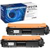 colorfly 17A CF217A Compatibile per HP 17A CF217A Cartuccia di toner per HP Laserjet Pro M102A M102W, Laserjet Pro MFP M130a M130nw M130fn M130fw，2*Nero