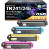 Kuva TN241 TN245 Cartuccia toner Compatibile per Brother HL-3140CW MFC-9140CDN DCP-9020CDW HL-3150CDW MFC-9340CDW MFC-9330CDW HL-3170CDW TN-241 TN245（Nero Ciano Magenta Giallo）