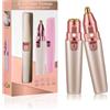 URAQT Epilatore Viso Donna, USB Ricaricabile 2 in 1 per Sopracciglia, Labbra, Corpo, Peli del viso, Naso, Orecchie, Oro rosa