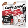 Udivita 80 Batterie Acustiche Energizer per Apparecchi Acustici Auricolari Misura 312 Marrone - 10 Blister da 8 Pile
