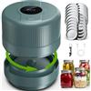 Wothfav Macchina Sottovuoto per Barattoli Vetro, Mason Jar Vacuum Sealer Elettrico, Apertura Standard e Larga, Sigillatore Sottovuoto per Conservazione e Fermentazione Alimentare-Grigio