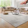 Paco Home Tappeto Moderno e Morbido per Soggiorno a Pelo Corto Lavabile Fluffy Uni Effetto Pelliccia Senza Tempo Elegante Antiscivolo Facile da Pulire, Dimensione:240x340 cm, Colore:Argento
