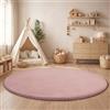 Paco Home Tappeto Bambini Cameretta Bambina Ragezzi Tappeto Morbido Antiscivolo Moderno, Dimensione:80 cm tondo, Colore:Pink
