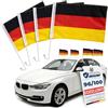 Upgrade4cars 4 x Upgrade4cars Bandiera per Auto Germania Mondiali di Calcio 2026 | Bandierina Auto Nero Rosso Oro 45 x 30 cm | Bandiera Nazionale Auto Articolo Fan Campionato del Mondo MAX. 60 km/h