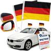 Upgrade4cars Bandiera per Auto Germania + Copri Specchietti Laterali Mondiali di Calcio 2026 | Bandierina Nero Rosso Oro 45x30 cm | Nazionale Campionato del Mondo MAX. 60 km/h