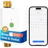 Meross MST100 Centralina Irrigazione WiFi | Hub MSH450/MSH400 Richiesto | Irrigatore Automatico & Rinvio Pioggia - da APP | Monitoraggio Consumo Acqua | Compatibile con Apple Home, Alexa e Google Home