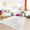 TT Home Tappeto Stanza Bambini Lavabile Moderno Pastello Monocromatico Antiscivolo Soft, Colore:Argento, Dimensione:100x200 cm