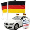 Upgrade4cars 2 x Upgrade4cars Bandiera per Auto Germania Mondiali di Calcio 2026 | Bandierina Auto Nero Rosso Oro 45 x 30 cm | Bandiera Nazionale Auto Articolo Fan Campionato del Mondo MAX. 60 km/h